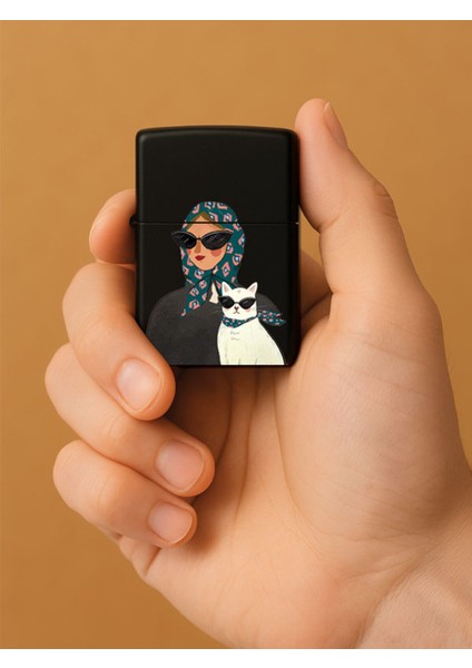 Özel Tasarım Şık ve Dayanıklı Uv Desenli Baskılı Benzinli Metal Çakmak Be Cool