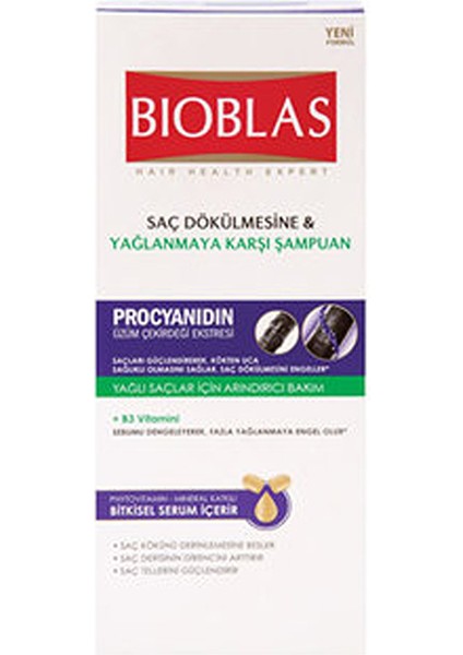 4 Adet Bioblas Saç Dökülmesine Karşı Şampuan 360 ml Yağlanmaya Karşı