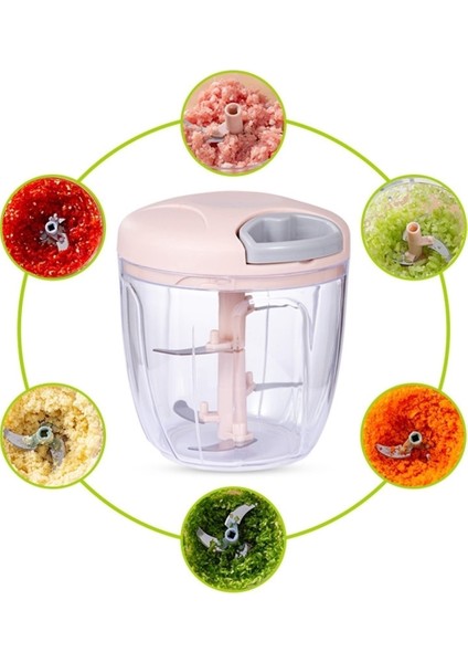 Büyük Boy 5 Bıçaklı Ipli El Rondosu Doğrayıcı