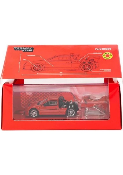 Bfs Tarmac Works 1/64 Ford RS200 Red modelleri