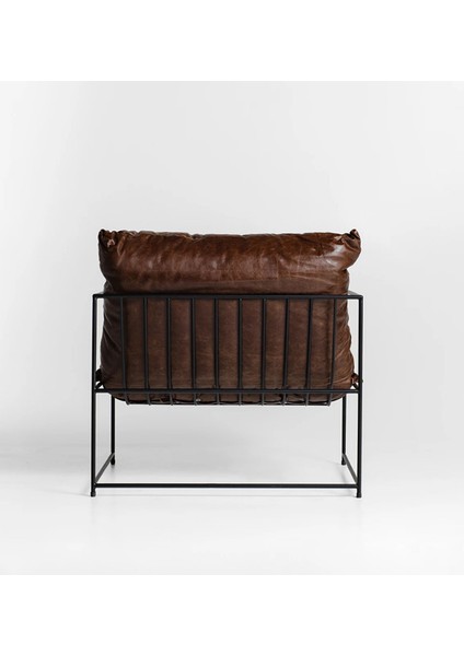 Demonte Metal Iskeletli Modern Berjer - Suni Deri Kılıf, Boncuk Elyaf Dolgulu, Geniş Berjer fırsatları