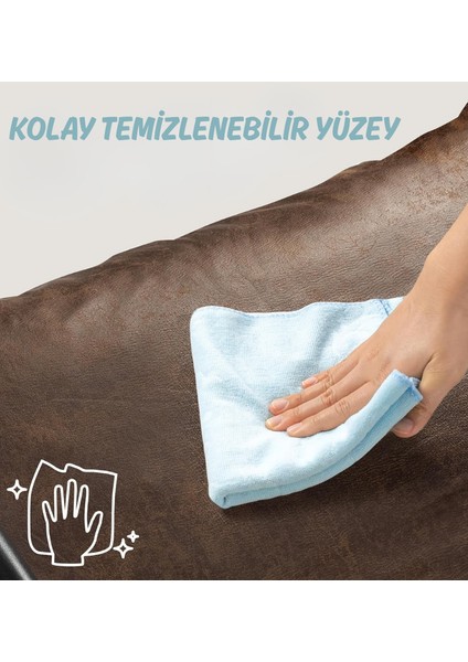 Demonte Metal Iskeletli Modern Berjer - Suni Deri Kılıf, Boncuk Elyaf Dolgulu, Geniş Berjer indirimleri