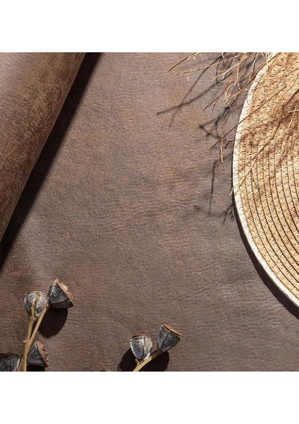 Demonte Metal Iskeletli Modern Berjer - Suni Deri Kılıf, Boncuk Elyaf Dolgulu, Geniş Berjer