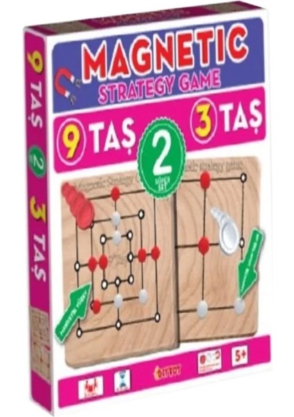 Bfs 1531549 Manyetik Strateji Oyunları 9 Taş+3 Taş -Dıytoy