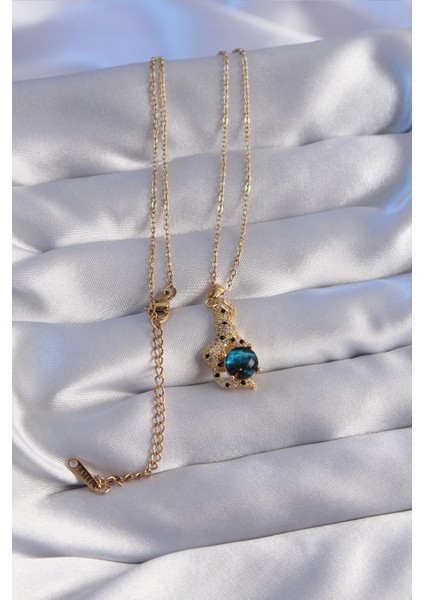 Bfs 316L Çelik Zincir Gold Renk Zirkon Taşlı Panter Figürlü Gezegen Kolye fiyatları