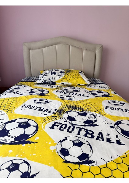 %100 Pamuklu Sarı-Laci Taraftar Çocuk Nevresim Seti - Emnvizyontekstil