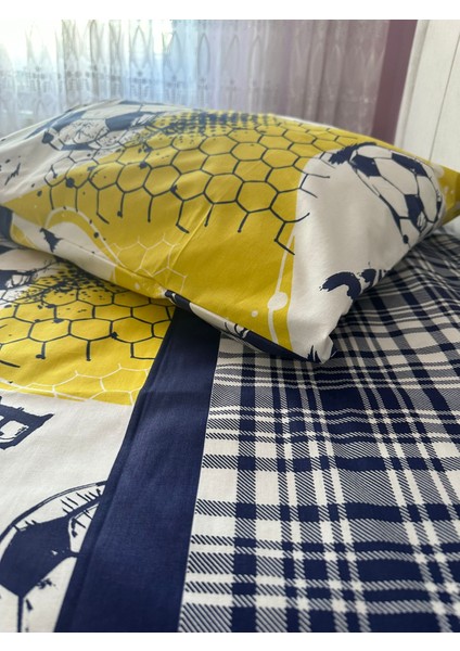 %100 Pamuklu Sarı-Laci Taraftar Çocuk Nevresim Seti - Emnvizyontekstil fiyatları