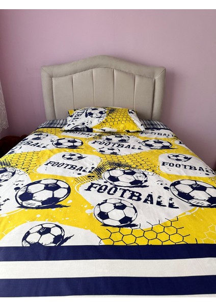 %100 Pamuklu Sarı-Laci Taraftar Çocuk Nevresim Seti - Emnvizyontekstil modelleri