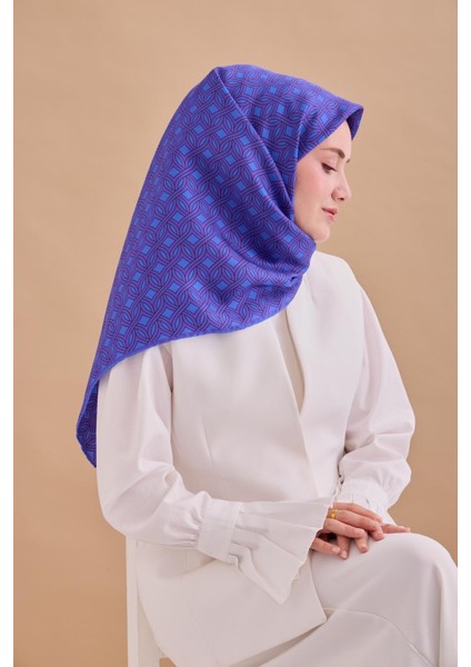 Twill Ipek Eşarp - 11479-14 Saks modelleri