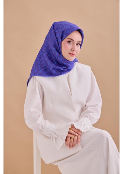 Twill Ipek Eşarp - 11479-14 Saks fırsatları