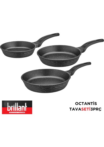 Octantis 3’lü Granit Tava Seti – 20 Cm, 24 Cm, 28 cm DKM-TV-6564 fiyatları