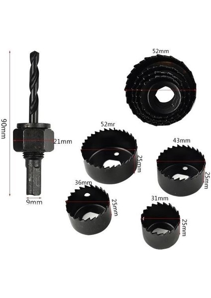 6 Parça Demir Ahşap Alçıpan Delme Buat Açma Seti indirimleri