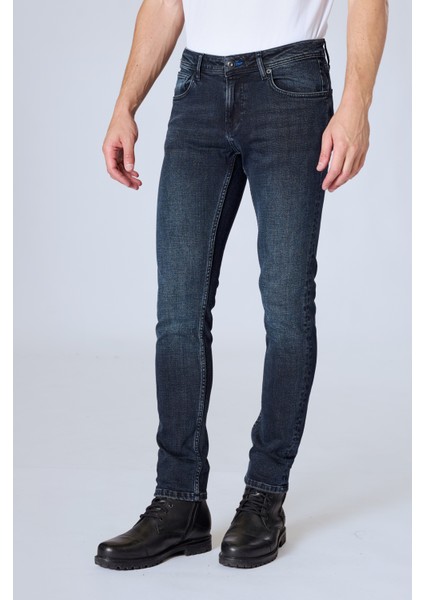 Panama x 815-07 Black Blue Likralı Dar Kesim Dar Paça Erkek Kot Pantolon K.laci