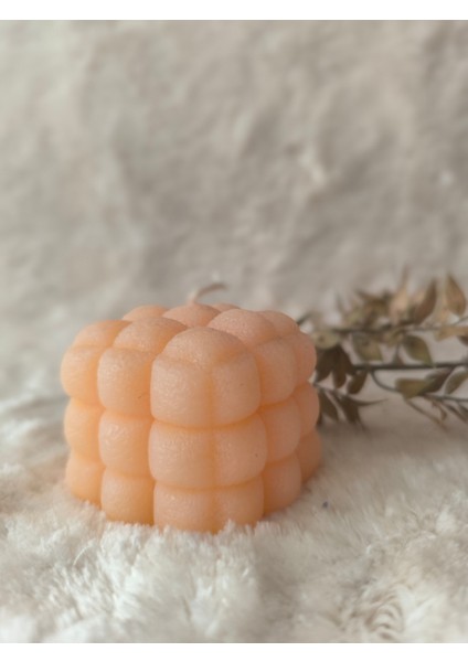 Bubble Desenli Dekoratif Mum, Tek Renk modelleri