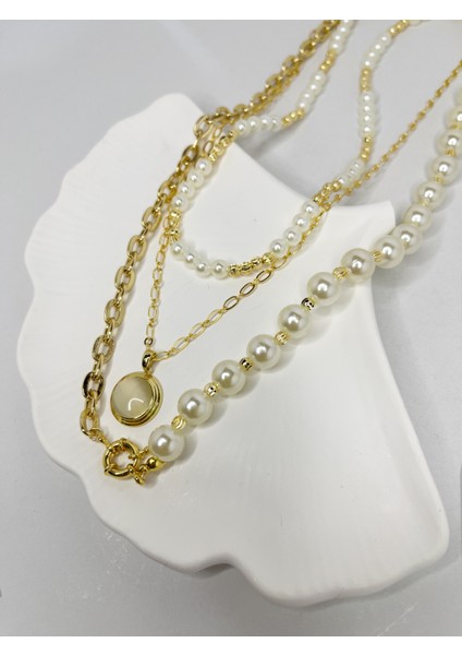 3'lü Inci Kolye fiyatları