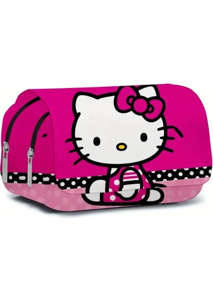 Çocuk Kalem Kutusu Hello Kitty Figürlü Iki Bölmeli HK215