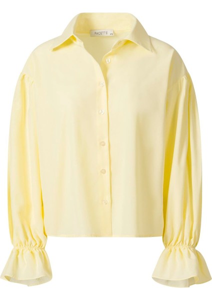 Kolu Volanlı Gömlek Sarı