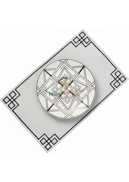 6 Adet Dikdörtgen Nakışlı Keten Amerikan Servis - Keten Supla fırsatları