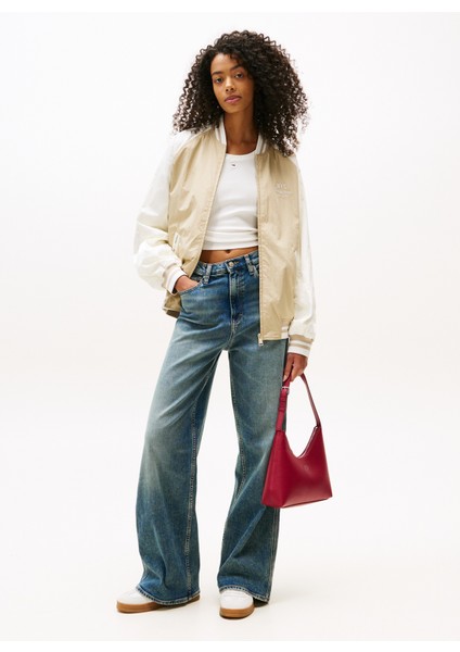 Bej Kadın Standart Nakışlı Bomber Ceket DW0DW21432RBV fiyatları