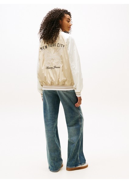 Bej Kadın Standart Nakışlı Bomber Ceket DW0DW21432RBV modelleri