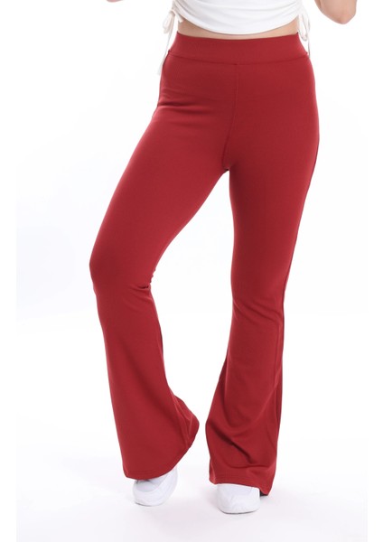 Kadın Beli Lastikli Toparlayıcı Ispanyol Paça Büyük Bedentayt