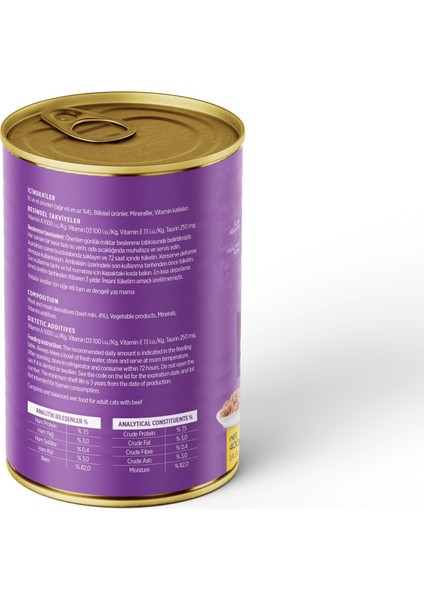 Petzzcats Sığır Etli Yetişkin Kedi Konservesi 400 gr 1 Adet fiyatları