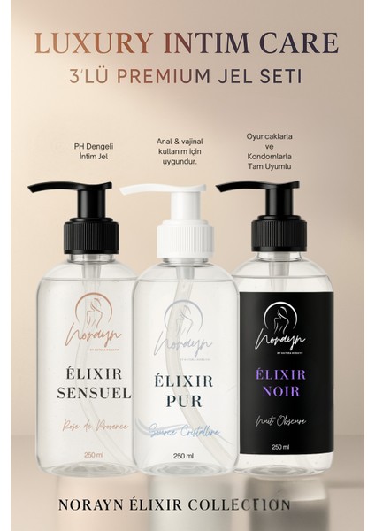 Élixir Collection 3’lü Premium Kayganlaştırıcı Jel Seti 250 ml x 3
