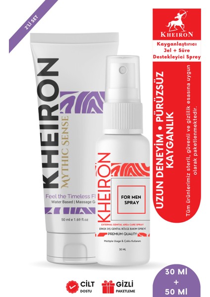 2’li Set – 50 ml Jel + 30 ml Süre Destekleyici Sprey | Uzun Deneyim, Pürüzsüz Kayganlık