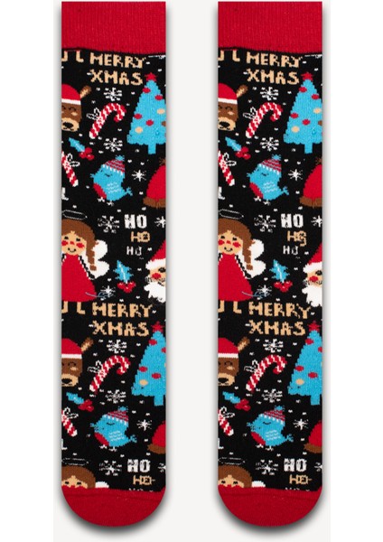 Mini Noel Figürler Havlu Çorap