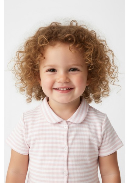 Kız Çocuk Pembe Çizgili Fitilli Kaşkorse Alt Üst Takım fiyatları