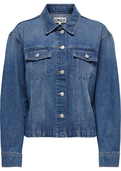 Onlmıka L/s Dnm Jkt Akm Moch Kadın Medium Blue Denim Ceket - 15352316