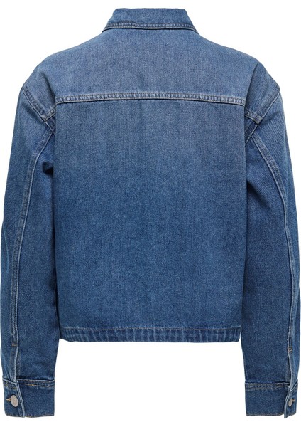 Onlmıka L/s Dnm Jkt Akm Moch Kadın Medium Blue Denim Ceket - 15352316 fiyatları