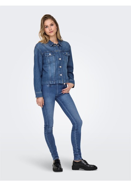 Onlmıka L/s Dnm Jkt Akm Moch Kadın Medium Blue Denim Ceket - 15352316 indirimleri