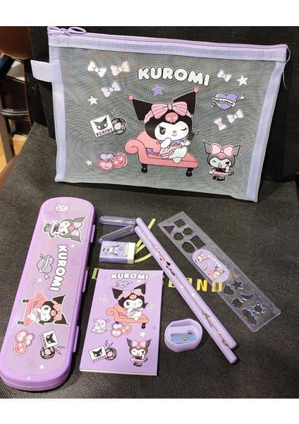 Kuromi My Melody Figürlü Büyük Boy Fileli Kalem Kutusu ve Kırtasiye Seti fiyatları