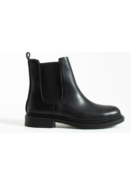 Kadın Siyah Düz Topuklu Chelsea Bot indirimleri