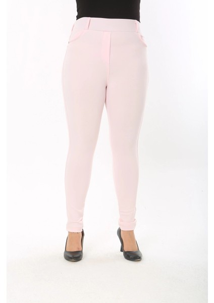 Kadın Cep Detaylı Büyük Beden Tayt Pantolon