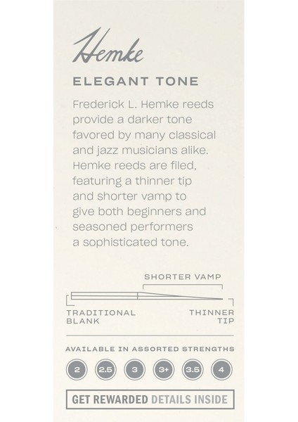 Rico Hemke RHKP5ASX250 Alto Saksafon Kamışı No:2,5 fiyatları