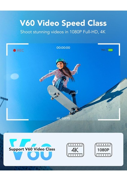 Silver Pro Sd Kart 64GB, Uhs-Ii Hafıza Kartı, V60, U3, C10, Sdxc Kart, 280MB/SN'YE Kadar Okuma fiyatları