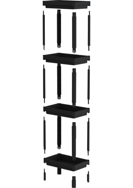 Rosie 4 Raflı Çok Amaçlı Banyo & Mutfak Düzenleyici Raf modelleri