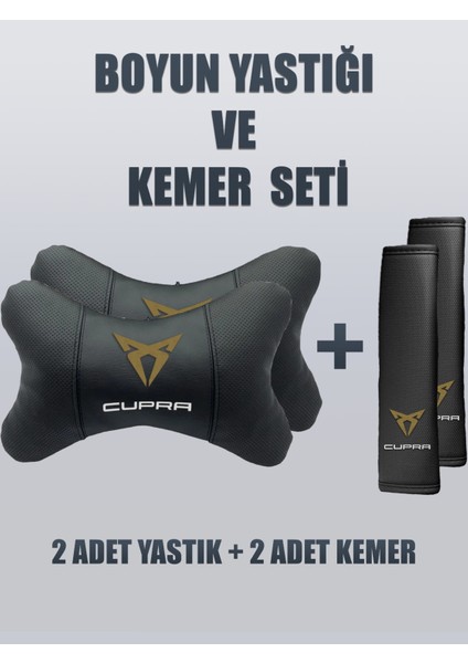 Cupra Oto Boyun Yastığı (2’li) – Ortopedik Konfor, Şık Tasarım ve Yüksek Kalite