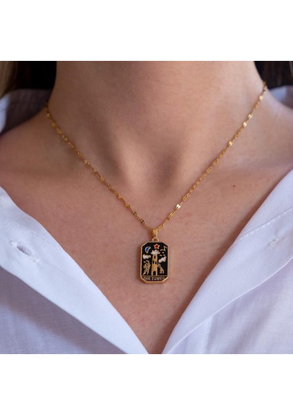 Çelik Kolye, Tarot Altın Kaplama Kadın Kolye K-132 modelleri