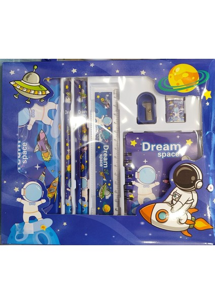 Kırtasiye Seti (Kurşun Kalem,metal Kalemlik.kalemtraş.silgi,not Defteri,cetvel) AD10010