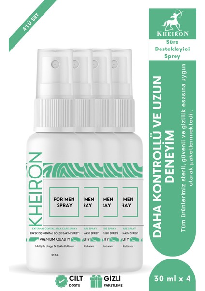 4’lü Set Süre Destekleyici Sprey 30 ml – Uzun Deneyim ve Kontrollü Kullanım