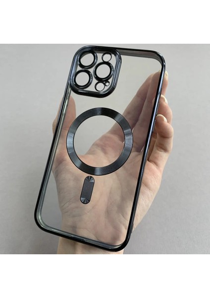 Iphone 13 Pro Uyumlu Magsafe Kenarlar Renkli Kılıf