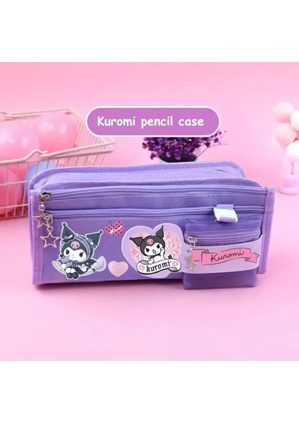Kuromi Figürlü Geniş Kapasiteli 4 Bölmeli Kalem Çantası AD102
