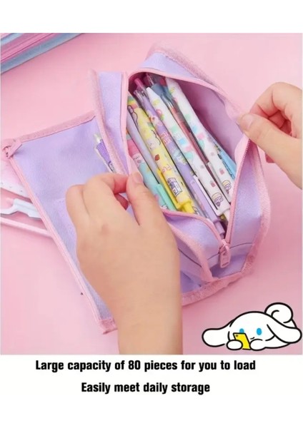 Kuromi Figürlü Geniş Kapasiteli 4 Bölmeli Kalem Çantası AD102 modelleri