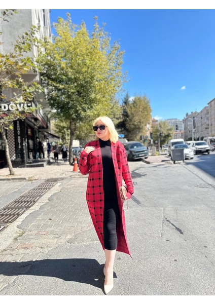 Triko Hırka Elbise Ikili Takım Kırmızısiyah fiyatları