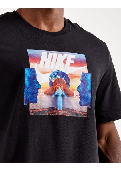 M Nsw Festival Photo Tee Erkek Siyah Günlük Stil Tişört modelleri