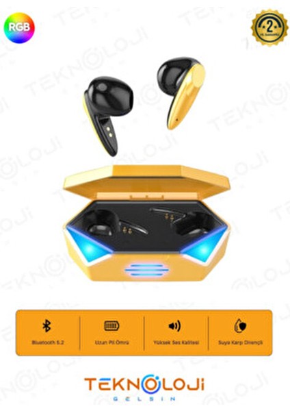 TG-G20 Kulaklık Kablosuz Kulakiçi Ergonomik Tasarım 5.2 Bluetooth RGB Işıklı fiyatları