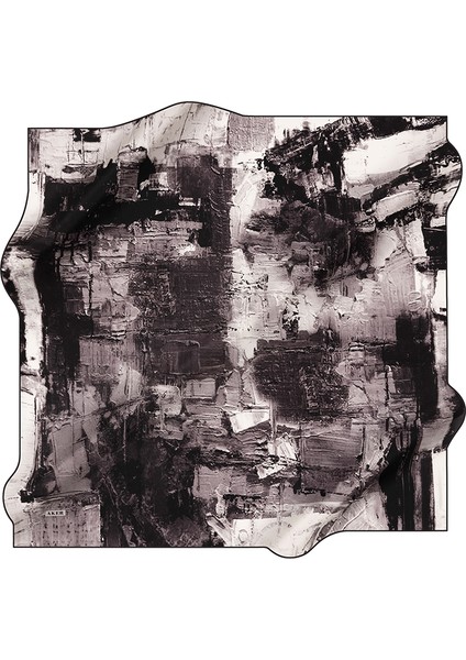 90X90 Aker Ipek Krep Saten Eşarp